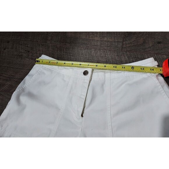 Lauren Ralph Lauren White Denim Cotton Golf Shorts 4 Petite 28Waist Vintage 90's - Picture 3 of 10